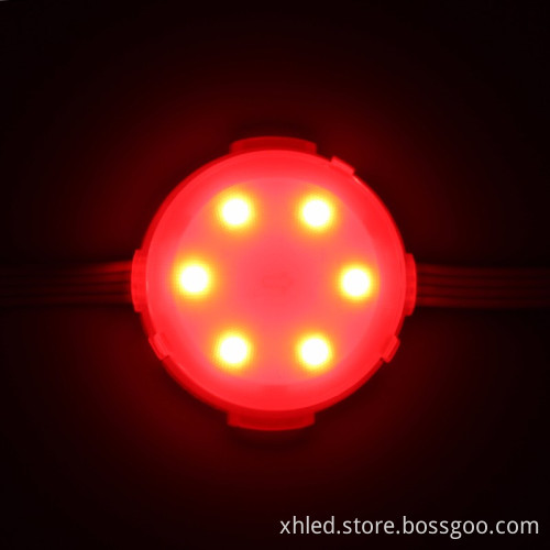 Factory Price DC24V 6leds 1.5W IP67 DMX512 RGB SMD5050 45mm Point LED
